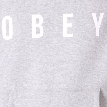 Obey - Sweat Capuche Anyway Gris Chiné