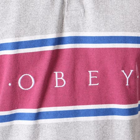Obey - Polo Manches Courtes Palisade Gris Chiné 