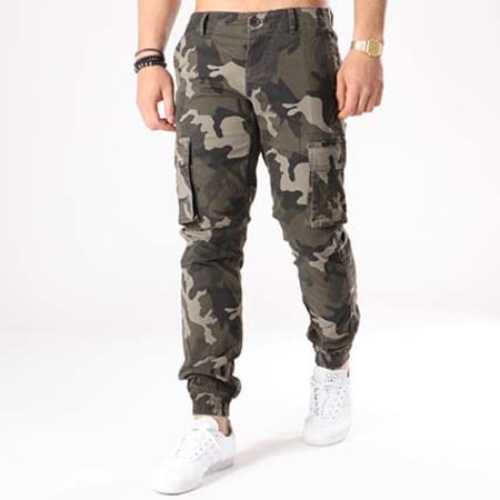 Only And Sons - Jogger Pant Thomas Cuff Vert Kaki Camouflage 