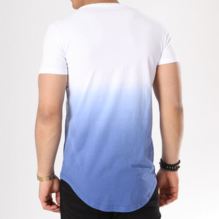Terance Kole - Tee Shirt Oversize 98047 Blanc Dégradé Bleu Marine