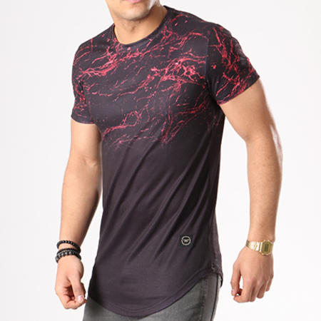 Terance Kole - Tee Shirt Oversize 98066 Noir Rouge