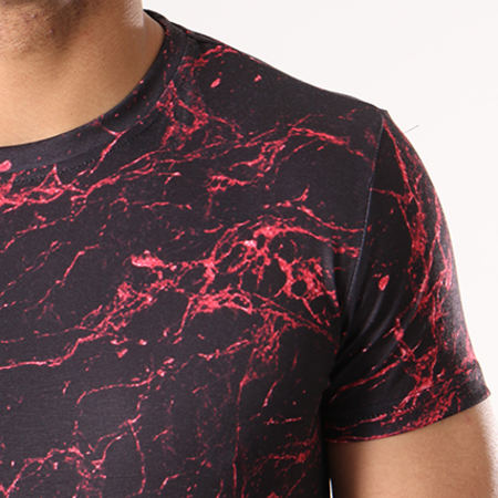 Terance Kole - Tee Shirt Oversize 98066 Noir Rouge