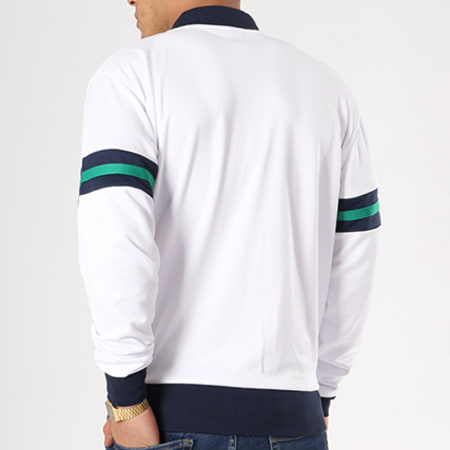 Ellesse Veste Zippee Bandes Brodees Errani Blanc Bleu Marine LaBoutiqueOfficielle