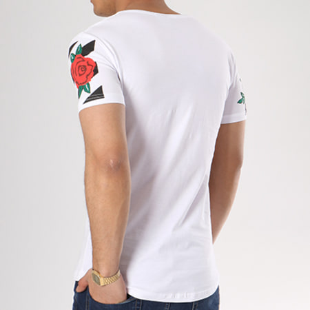 Ikao - Tee Shirt Oversize F111 Blanc Floral