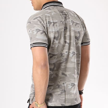 MZ72 - Polo Manches Courtes Pactice Gris Camouflage