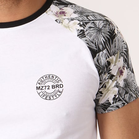 MZ72 - Tee Shirt Terranova Blanc Floral