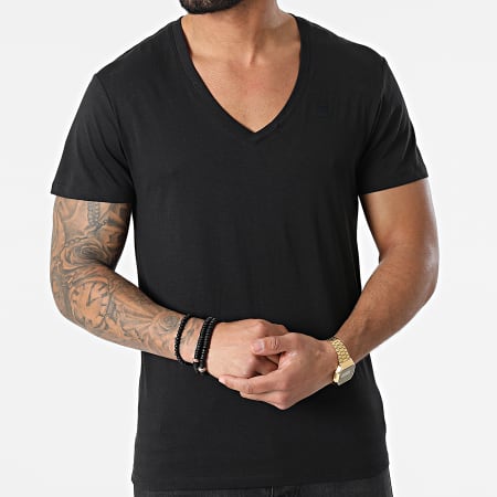 G-Star - Lot De 2 Tee Shirts V-neck D07203-2757-2019 Noir