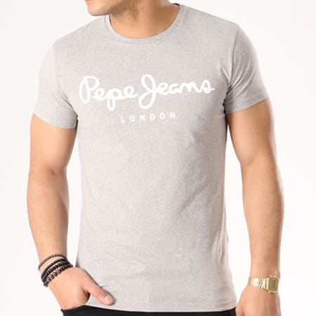 Pepe Jeans - Tee Shirt Original Stretch Gris Chiné