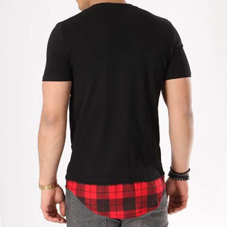 VIP Clothing - Tee Shirt Poche Oversize 1750 Noir Rouge