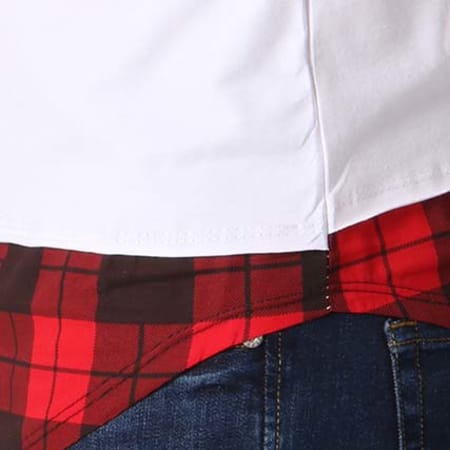 VIP Clothing - Tee Shirt Poche Oversize 1750 Blanc Rouge