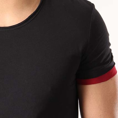 VIP Clothing - Tee Shirt Oversize 1751 Noir Bordeaux