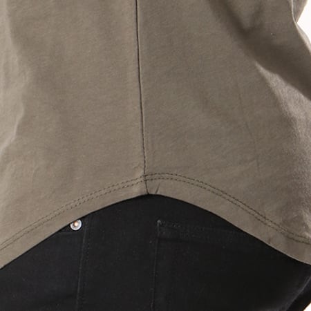 VIP Clothing - Tee Shirt Oversize Bandes Brodées 1752 Vert Kaki 