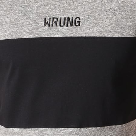 Wrung - Tee Shirt Trim Gris Anthracite Chiné Noir