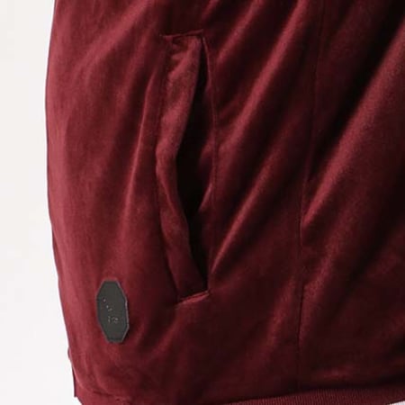Veste Zipp e Velours 88183308 Bordeaux