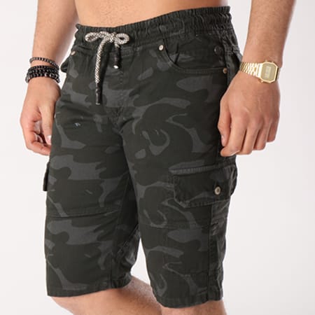American People - Short Cargo Geralde Camouflage Gris Anthracite