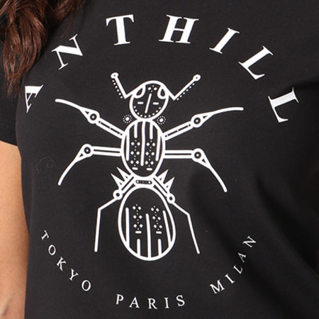 Anthill - Tee Shirt Crop Femme Logo Noir