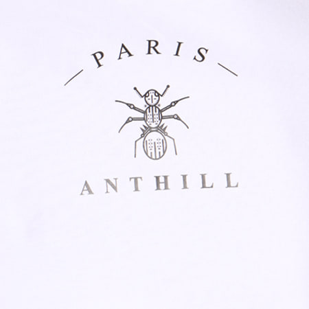 Anthill - Tee Shirt Crop Femme Logo Blanc