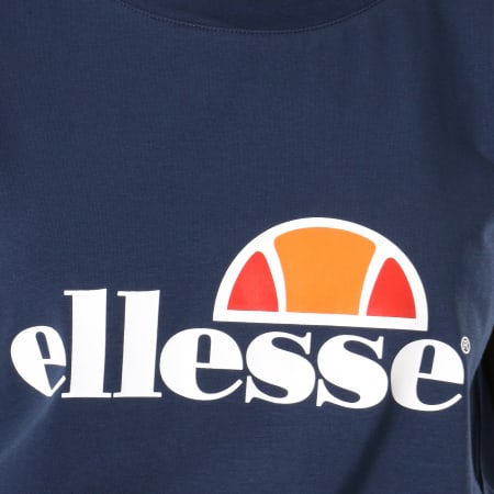 Ellesse - Tee Shirt Oversize Femme Uni Bleu Marine