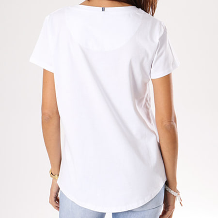 Ellesse - Tee Shirt Oversize Femme Bicolore Blanc Gris Chiné