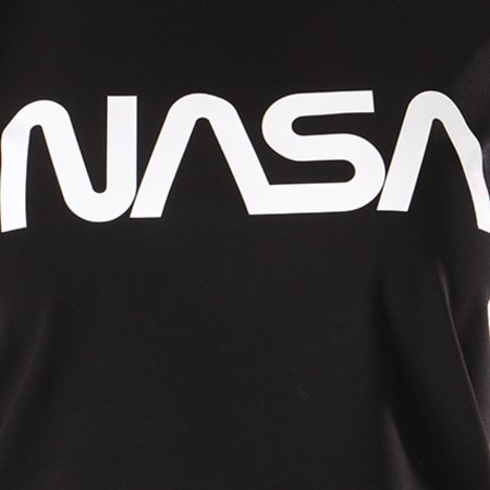 NASA - Tee Shirt Crop Femme Worm Logo Noir