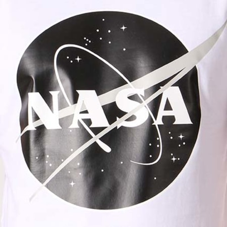 NASA - Tee Shirt Insignia Front Desaturate Blanc