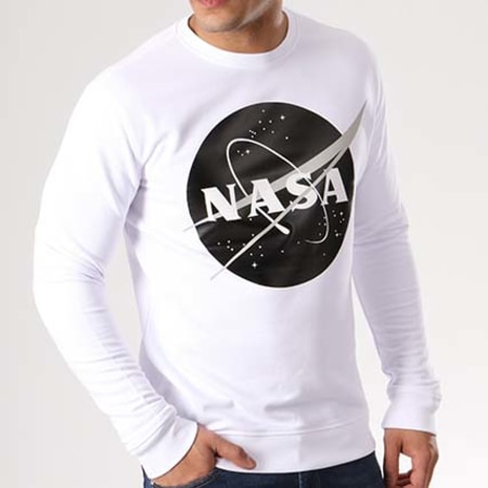 NASA - Insignia Felpa con girocollo davanti Desaturate Bianco