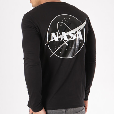 NASA - Camiseta de manga larga Insignia Desaturate Negro