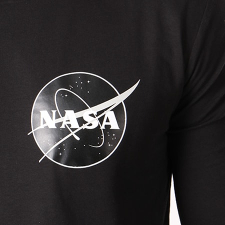 NASA - Camiseta de manga larga Insignia Desaturate Negro