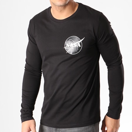 NASA - Tee Shirt Manches Longues Insignia Desaturate Noir