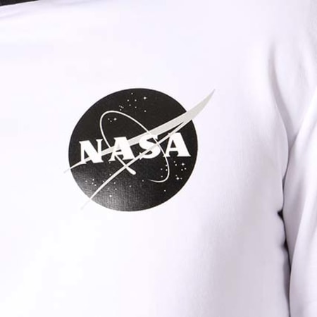 NASA - Sudadera con capucha Insignia Desaturate Blanca