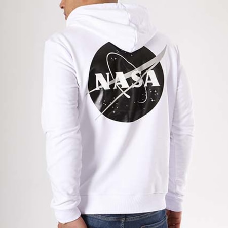 NASA - Sudadera con capucha Insignia Desaturate Blanca