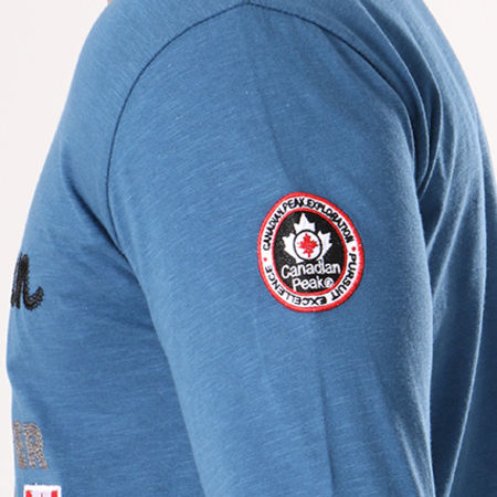 Canadian Peak - Tee Shirt Manches Longues Junio Bleu Pétrole