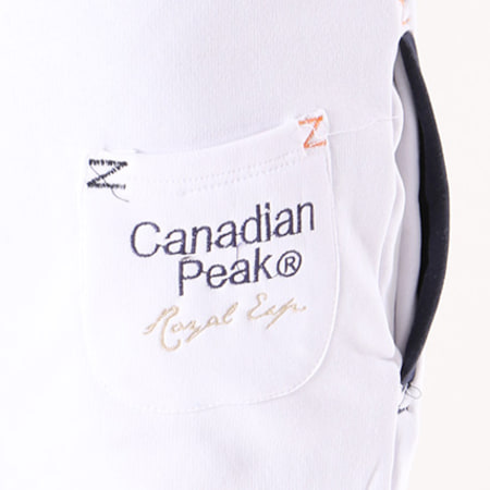 Canadian Peak - Pantalon Jogging Patchs Brodés Mace Blanc Bleu Marine