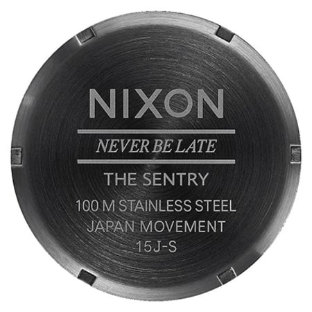 Nixon - Montre Sentry Leather A105-1147 Noir 