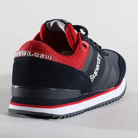 Superdry Baskets Fero Runner MF1000SQ 26S Navy Red LaBoutiqueOfficielle