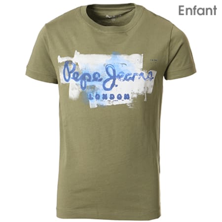 Pepe Jeans - Tee Shirt Enfant Golders Vert Kaki