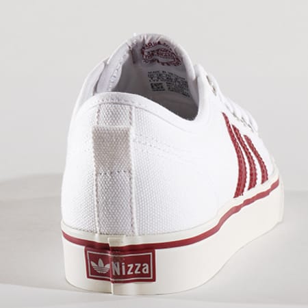 Adidas Originals - Baskets Nizza CQ2328 Footwear White Collegiate Burgundy Off White