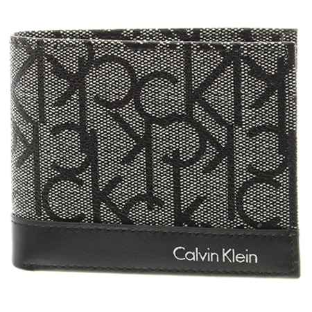 Calvin Klein - Portefeuille Greg Mono Slimfold 6CC 3362 Noir Blanc