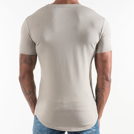 Gym King - Tee Shirt Oversize Longline Beige