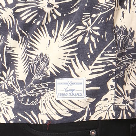 Sky Rebel - Tee Shirt SKH1279G20789B Bleu Marine Floral 