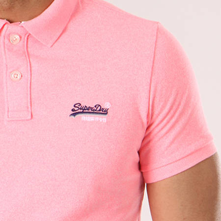 Superdry - Polo Manches Courtes Classic Pique M11002OQF2 Rose