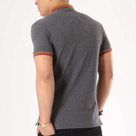 Superdry - Polo Manches Courtes Classic Cali Tipped M11004OQ Gris Anthracite Chiné