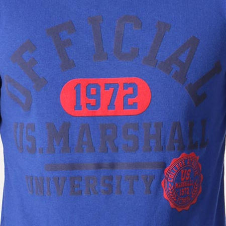 US Marshall - Tee Shirt Manches Longues Jadryhall Bleu Roi
