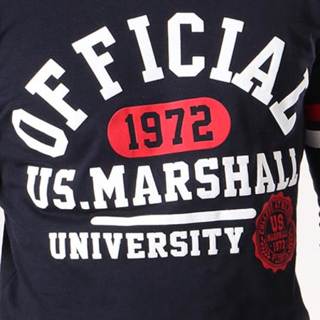 US Marshall - Tee Shirt Manches Longues Jadryhall Bleu Marine