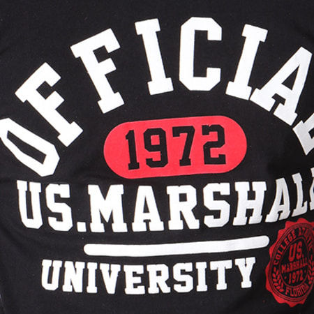 US Marshall - Tee Shirt Manches Longues Jadryhall Noir Blanc