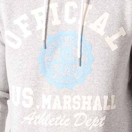 US Marshall - Sweat Capuche Gofficial Gris Chiné