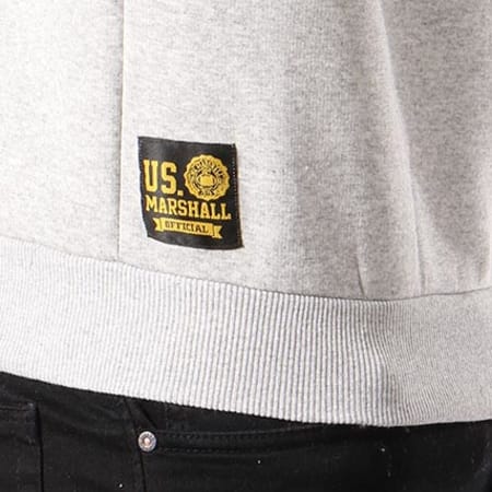 US Marshall - Sweat Capuche Gofficial Gris Chiné
