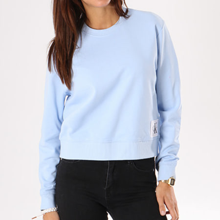 Sweat Crewneck Femme Harrisi True Icon Bleu Clair
