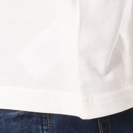 Esprit - Tee Shirt 038EE2K017 Blanc Bleu Marine