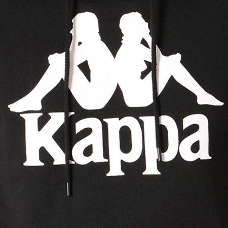 Kappa - Sweat Capuche Bandes Brodées Authentic Hurtado Noir Blanc